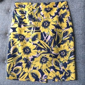 J Crew Floral Pencil Skirt
